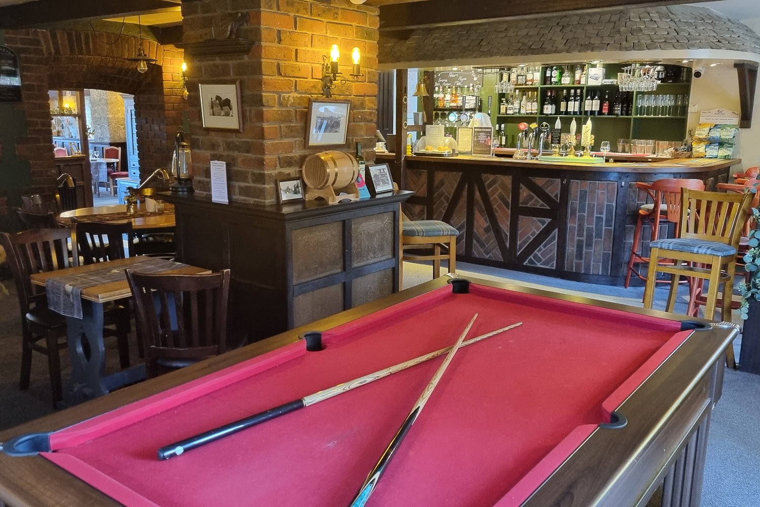 Our pool table in The bar at The Village Inn, Liddington, Swindon